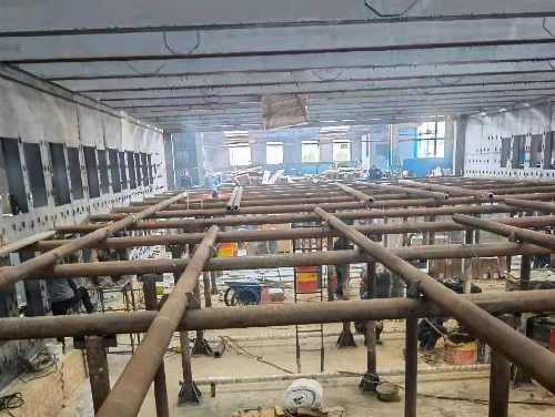 步進式加熱爐耐材砌筑現場